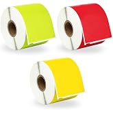 HouseLabels Compatible with Dymo 30256 Labels, Color Combo, 2-5/16" x 4" | Shipping Labels; Compatible With Dymo LW 450, 4XL (Not 5**, 5XL), Rollo &amp; Zebra; 3 Rolls /900 Labels