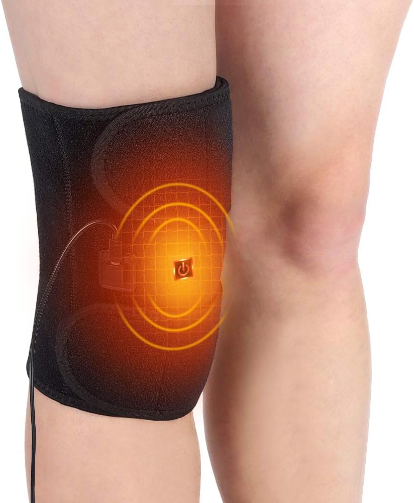 Heating Knee Pad, Heated Knee Brace Wrap with 3 Heat Settings, USB Electric Heat Knee Wrap for Joint Pain, Arthritis Meniscus Pain, Rheumatism, Muscle Soreness Relief, Women Men