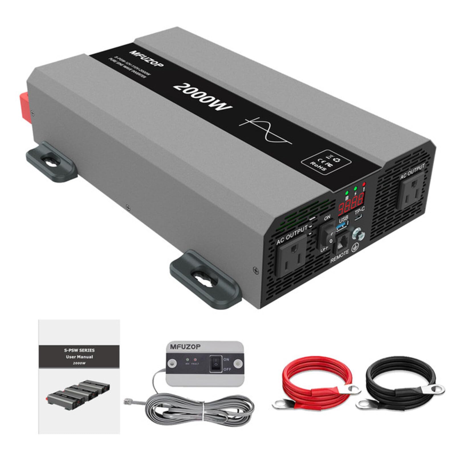 Portable Power Technology 4000W 12V Modified Sinewave Power Inverter With Remote Control