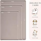 MateeyLife Cat & Dog Food Mat Silicone Anti Slip Waterproof Taupe 61x40cm view 2