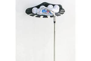 AUXPhome Golf Club Organizer - Wall Mounted, Black, Plastic & Polypropylene (PP), Easy to Install - Hardware Included, Space 