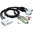 TRENDnet 2-Port DVI USB KVM Switch and Cable Kit with Audio, Manage Two PC's, USB 2.0, Hot-Plug, Auto-Scan, Hot-Keys, Windows/Linux/Mac Compliant, TK-214i