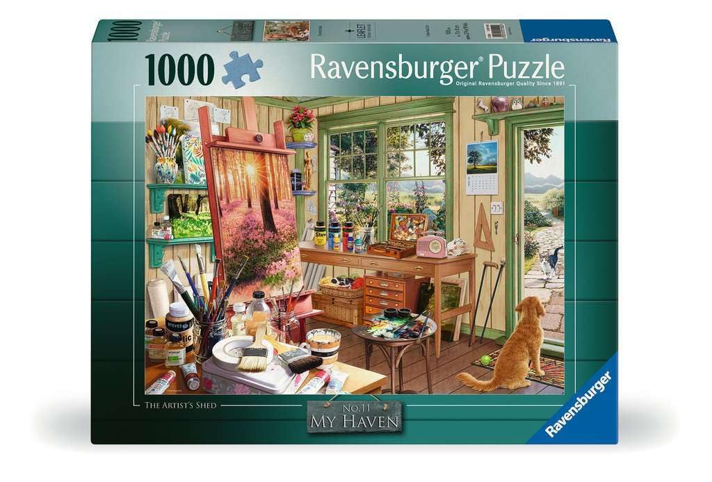 Ravensburger My Haven No.11 The Artist’s Shed 1000 Piece Jigsaw Puzzles for Adults and Kids Age 12 Years Up