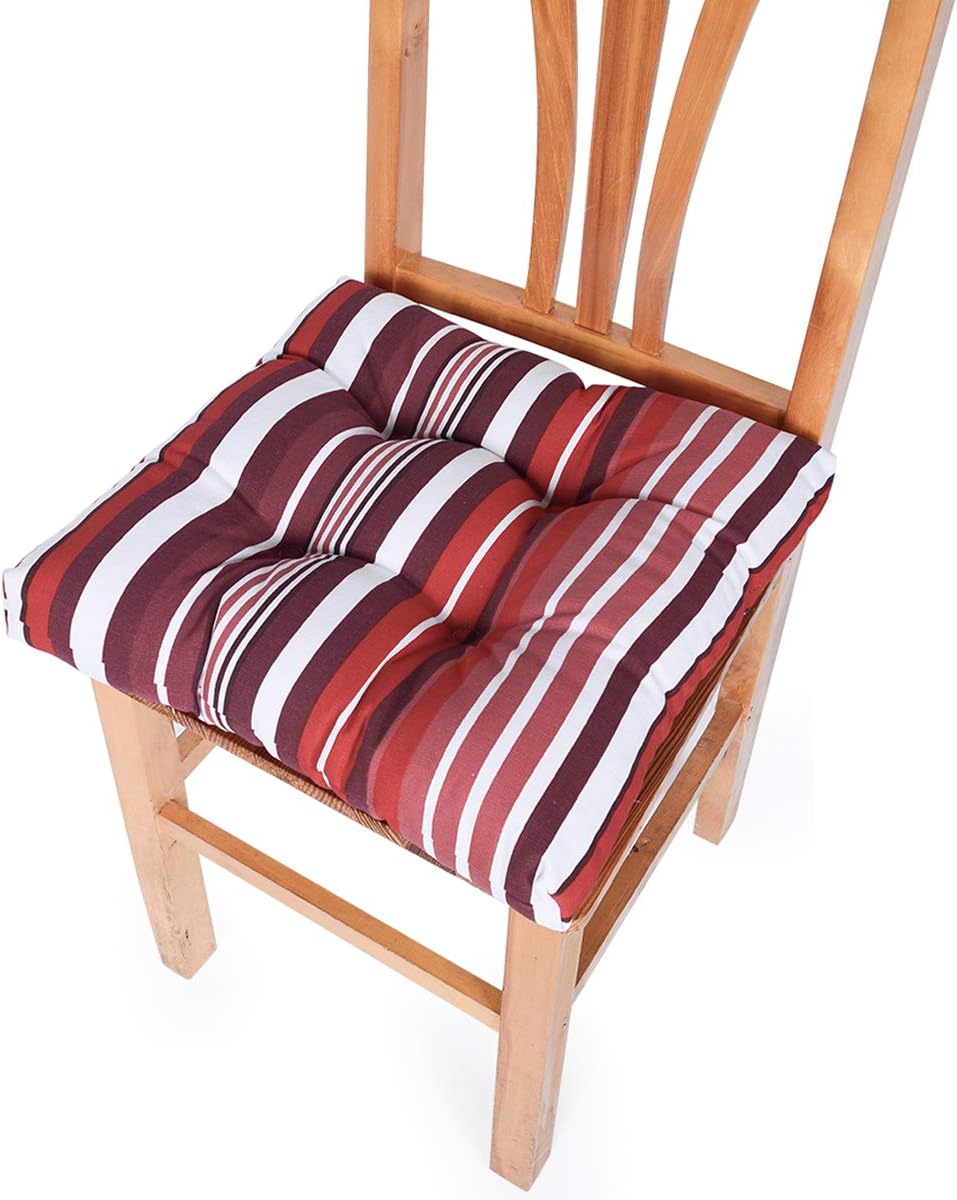patio chair cushions set of 2 on 16x16 Inches Outdoor Patio Furniture Seat Cushions For Chairs Pad Set Of 2 Shinnwa Red Chair Pads And Cushions For Kitchen Chairs With Ties Canvas Red Stripes Pattern Patio Lawn Garden