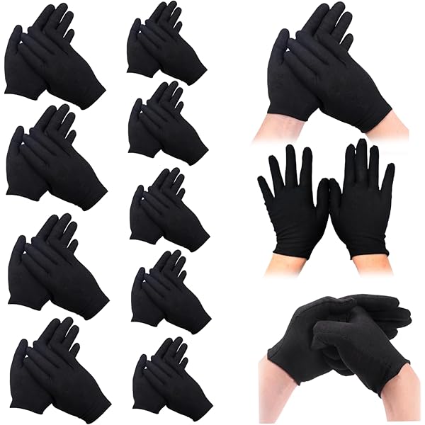 Guantes finos de LICRA para hombre, guantes de desfile en blanco y negro, traje de esmoquin Formal, manoplas de guardia de Honor para joyería de