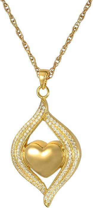 14K Solid Yellow Gold Teardrop Ribbon 