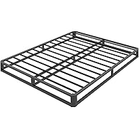 Firpeesy 6 Inch Queen Bed Frame with Round Corner Edges, Low Profile Queen Metal Platform Bed Frame with Steel Slat Support,