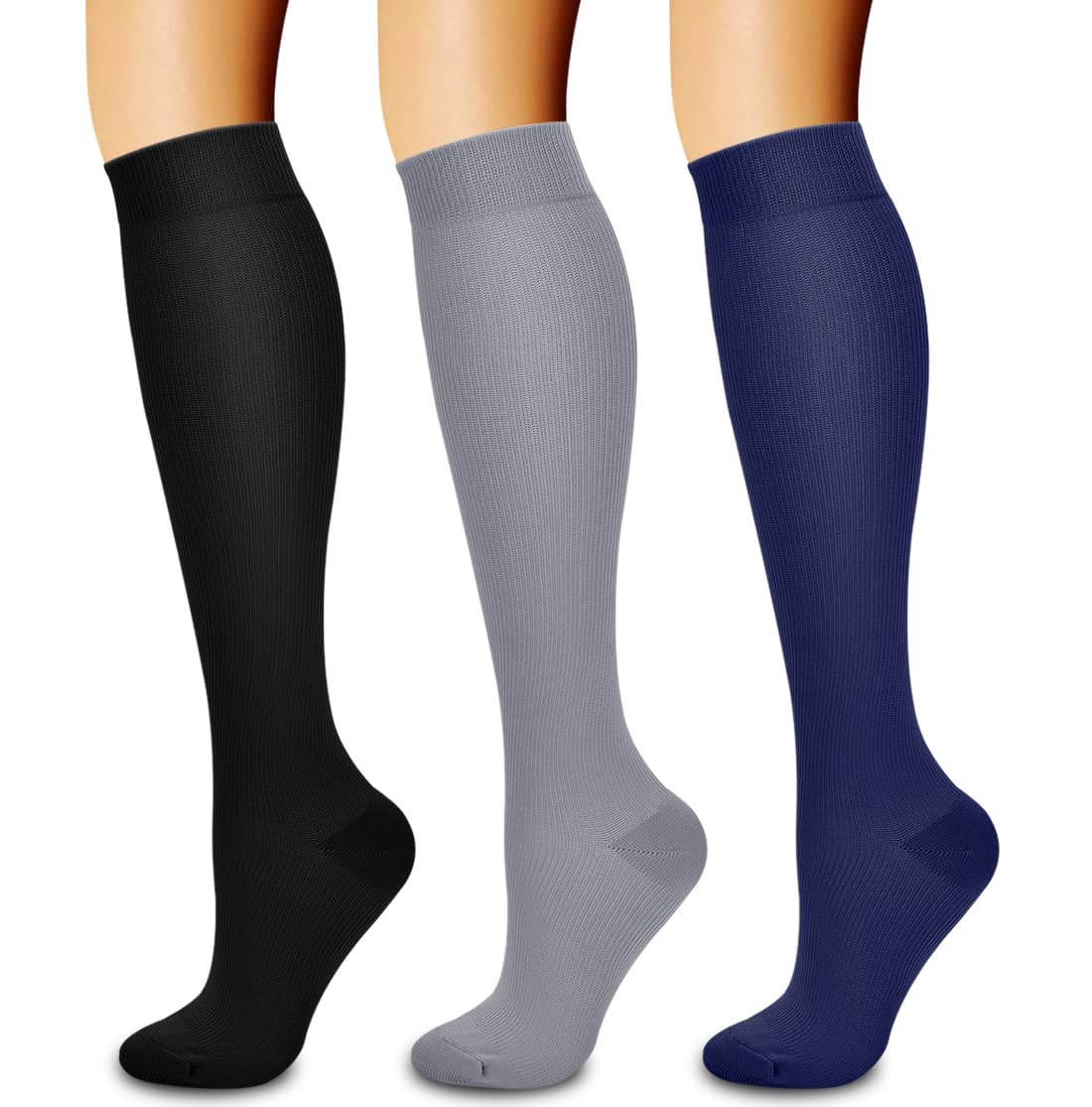 Photo 1 of Laite Hebe 3 Pack Compression Sock-Compression Sock for Women and Men-Best for Running,Sports