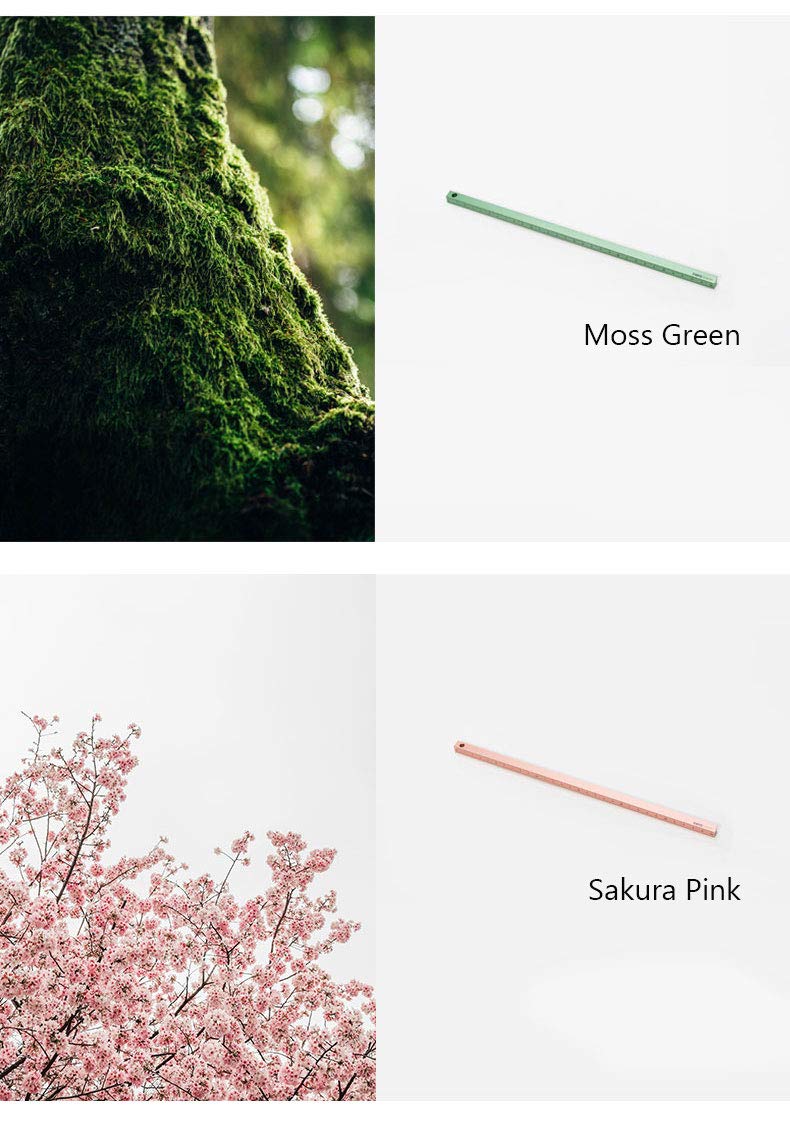 Bela\'s Square Ruler, Aluminum Ruler, Measuring and Drawing Tool, 30 cm Metal Ruler Creative Birthday Gift for Boys, Children and Women (Ocean Blue)