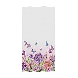 Naanle Beautiful Summer Flowers Butterfly Print