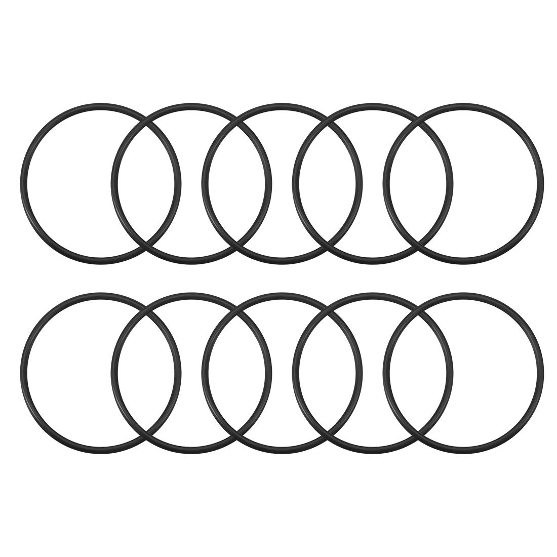 sourcing map Nitrile Rubber O-Rings 72mm OD 65.8mm ID 3.1mm Width, Metric Sealing Gasket, Pack of 10