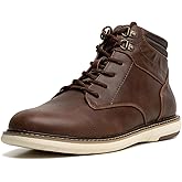 BRECAVE Mens Chukka Boots Casual Boots for Men Waterproof High Top Sneaker Boots for Dress Fashion,Brown,8