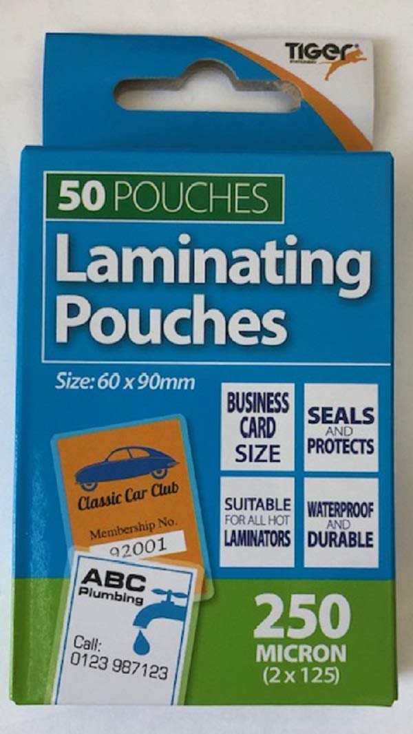 Business Card Size Laminating Pouches Pack of 50