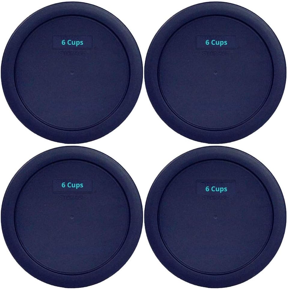 Glass Round Anchor and Pyrex for Lids Containers Red4Pk) (2Cups, Lids