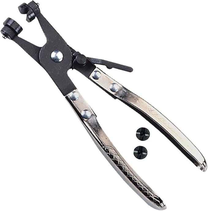 Hose Clamp Pliers for Spring Band Clamps Length 200 mm with Ratchet