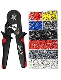 Juego de herramientas de crimpado de Ferrule con terminales de alambre y abrazaderas AWG 28 7, 0,08 10 mm2