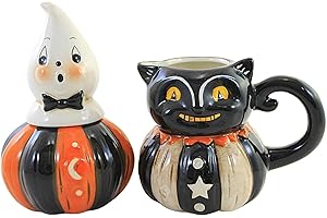 TRANSPAC IMPORTS, INC. Transpac Imports TH00044 Ghost and Cat Cream & Sugar Set designed by Johanna Parker