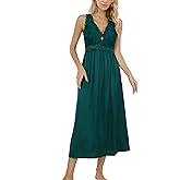 ALCEA ROSEA Womens Sexy Nightgowns Long Floral Lace silky Lingerie supportive Chemises Full slip for Women Elegant Sleepwear