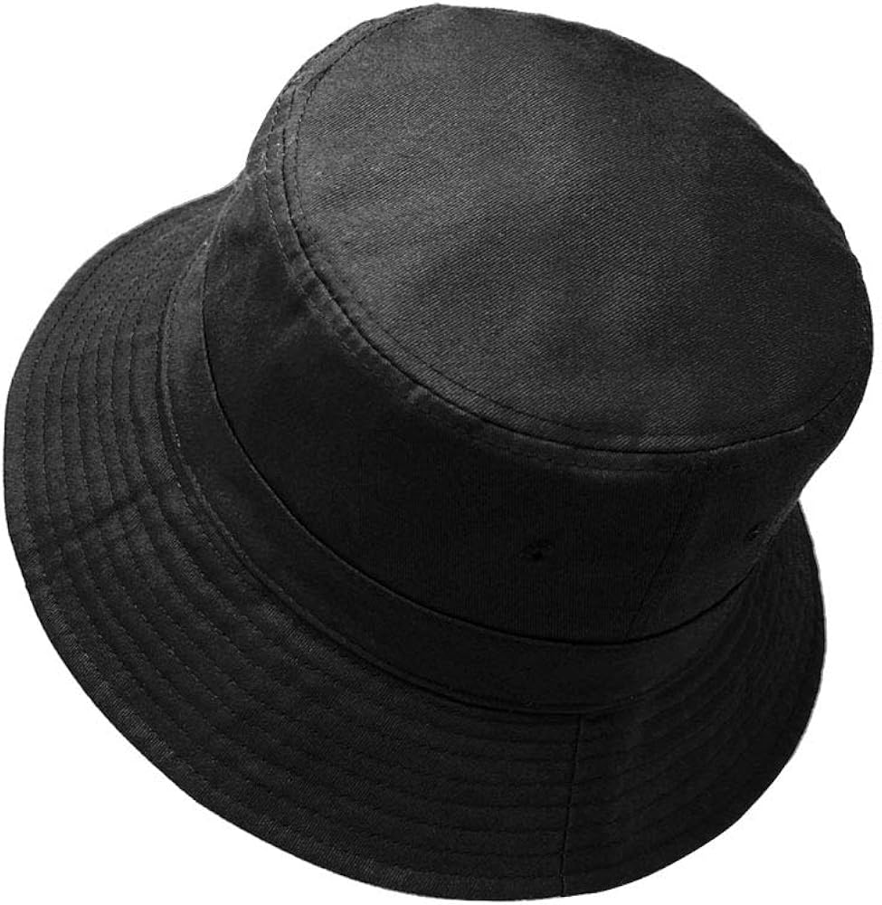 CHOK.LIDS Cotton Bucket Hats Unisex Wide Brim Outdoor Summer Cap Hiking Beach Sports (Black) at  Men’s Clothing store