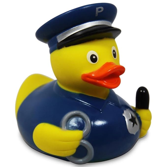 HC-Handel 916594 Vinyl Badeente Polizist Gummiente 8 cm