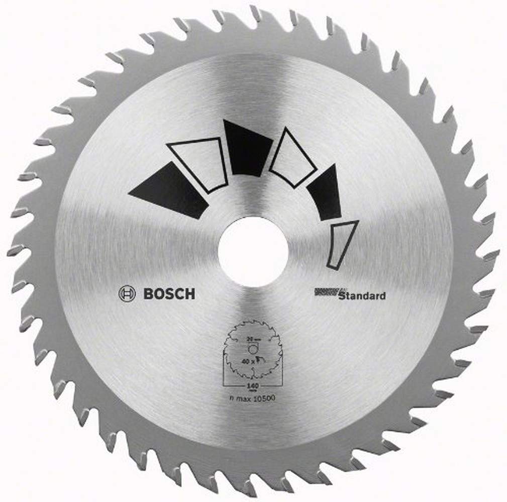 Bosch 1x Circular Saw Blade Standard (for Wood, Ø 190 x 2.2/1.5 x 20/16 mm, 40 Teeth, ATB, with 1x Reduction ring 16 mm, Accessories for Circular Saws)