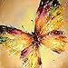 5D Full Drill Diamond Painting Kit, DIY Diamond Rhinestone Painting Kits for Adults and Children Embroidery Arts Craft Home Decor 16 by 16 inch (Butterfly)
