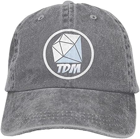 Kodggkh The Diamond Minecart TDM Logo Adjustable Cowboy Cap Denim Hat For Women and Men