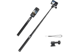 OSZNMMG 51.57" Selfie Stick for GoPro Insta360, Extension Invisible Selfie Stick for Insta360 ONE X3, X2, ONE R,ONE X, ONE Action Camera
