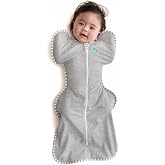 Love to Dream Swaddle Up, Baby Sleep Sack | 1.0 TOG, 8-13 lbs, Gray | Arms Up Swaddle Helps Baby Self-Soothe and Sleep Longer, Secure Fit Helps Calm Startle Reflex, Newborn Essentials 68&ndash;75F