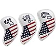 1pc Golf Wedge Cover or Set US Flag Iron Wedge Head Covers 52 56 60 Wedge Covers, PU Leather Golf Iron Covers Head Covers for Men Golfers