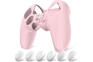 PlayVital Pure Series Dockable Model Anti-Slip Silicone Cover Skin for p s 5 Controller, Soft Rubber Grip Case for p s 5 Cont