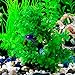 COLIBROX Plastic Fish Tank Plants Artificial Aquarium Plants Realistic Water Plant for Aquariums Decorations,6.6 inches Tall Green