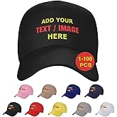 ZJHCEUS Custom Hats, Custom Baseball Cap with Company Team Name Logo Personalized Adjustable Travel Sun Hat