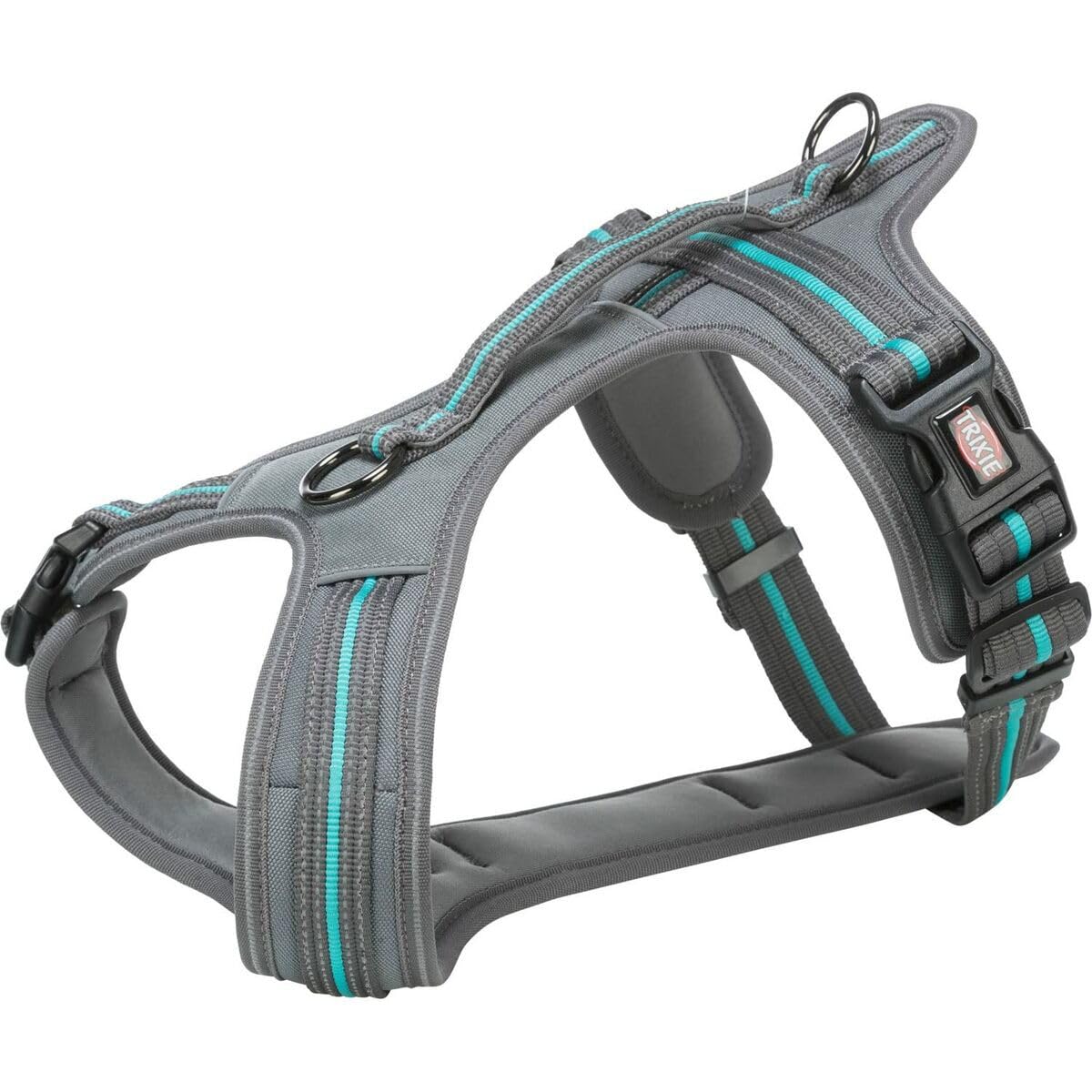 Trixie Fusion-Graphite/Ocean Travel Harness, S-M: 45-54 cm/20 mm, Nylon