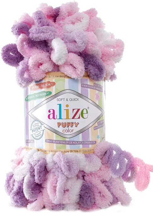 Alize Puffy Color Baby Blanket Yarn Lot 