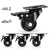 Caster Wheels, Heavy Duty 2 Inch Casters Set of