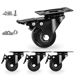 Caster Wheels, Heavy Duty 2 Inch Casters Set of