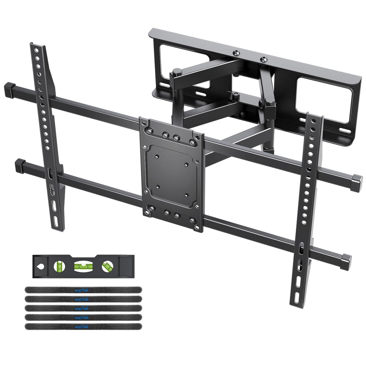 Suptek Full Motion TV Bracket for 32-84" TVs | 75/70/65/55/50/48/43/42/40 Inch Swivel Wall Mount | Space Saving Tilt Design | Fits Wood Studs & VESA 600x400mm, Max Hold 60kg MA01A