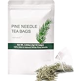 Wild Dried White Pine Needle Tea- 40 bags, 4g/bag- 100% Natural Pure Pine Needles Herbal Tea - Caffeine free- Cut & Sifted- Non-GMO - Immune Support