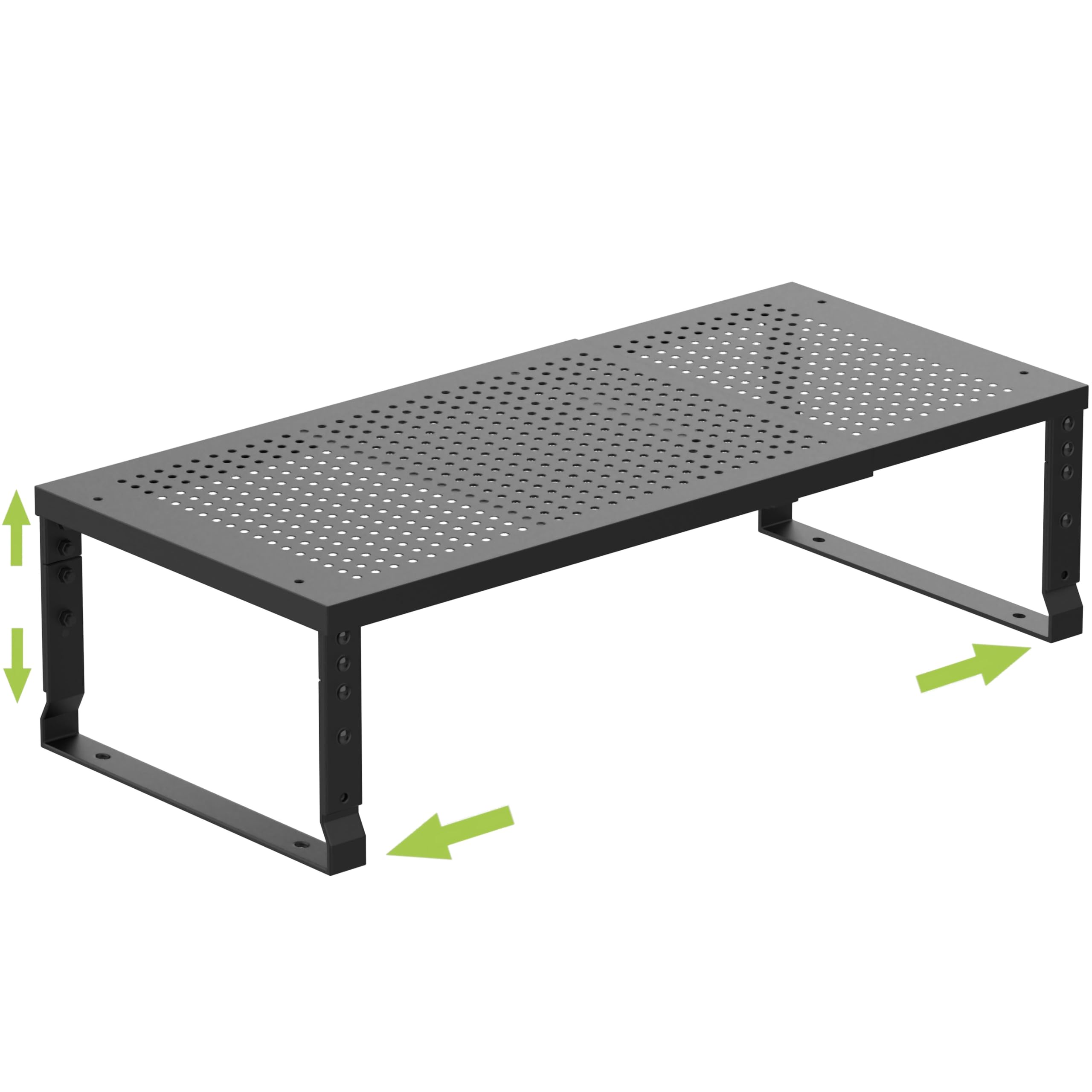 Photo 1 of Jojocross Expandable Cabinet Shelf Organizer, Storage Spice Rack, Stackable Adjustable Shelves for Kitchen, Pantry, Cupboard, Bathroom, Countertop, Desktop - 1 Pack, Black, Medium with Hole