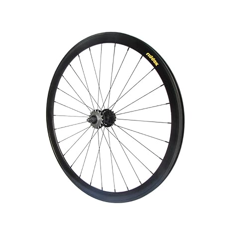 RIDDOX 700C 28 Zoll Hinterrad Fixie Singlespeed Hochflansch Fixed Gear Wheel Schwarz Matt RADIAL