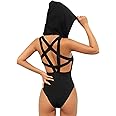 JUMISEE Women Rave Pentagram Bodysuit Jumpsuit Sexy Hoodie Festival Clothing Romper for Dance Party Clubwear