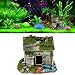 Delight eShop Aquarium Landscaping Decoration Resin House Cave Fish Tank Ornament With Moss