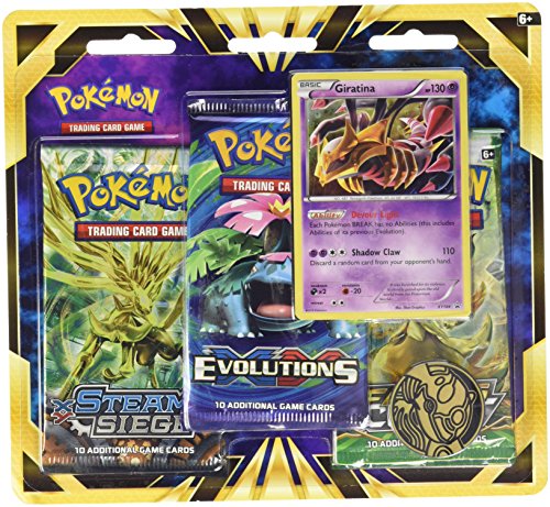 Pokemon TCG: Giratina Blister Pack Containing 3 Booster Packs And Featuring Foil Giratina And A Special Collector's Coin