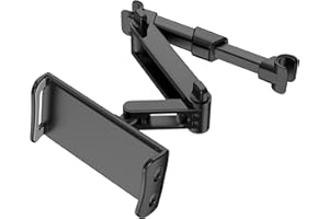 Uniwit Car Headrest Backseat Mount, 360° Rotating Adjustable Car Backseat Headrest Tablet/Phone Holder, Compatible for All 4"-11" Tablets, cellphones, iPhone, iPad Air Mini,Tabs Switch.