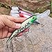 Sougayilang Hard Fishing Lures Deep Diving Minnow Bass Crankbaits with Large Fish Tongue,Treble Hook Life-Like Swimming Trout Fishing Tackle for Bass Fishing Pack of 10PCS