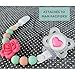 Vesta Baby Pacifier Clips with Silicone Teething Beads for Girls, MAM Pacifier Clip Adapter, Soothie Pacifier Holder & Baby Teether Holder, Universal Binky Clips are Best Baby Girl Gifts, Set of 2