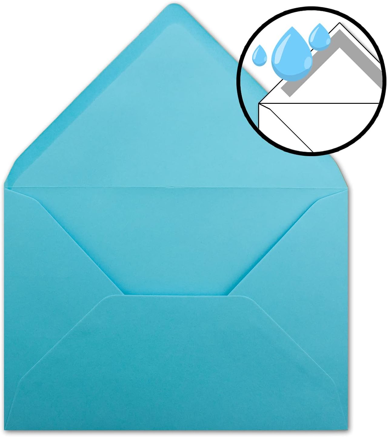 Neuser FarbenFroh Envelopes C5 229 x 162 mm Gummed 100 Umschläge 61-Türkis, 61-Turquoise, 100 envelopes - Image 4