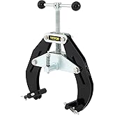 VEVOR Ultra Clamp, 2 to 6 in Diameter, High Strength Pipe Clamp with Quick Acting Screws, Steel Pipe Alignment Tool with Ligh