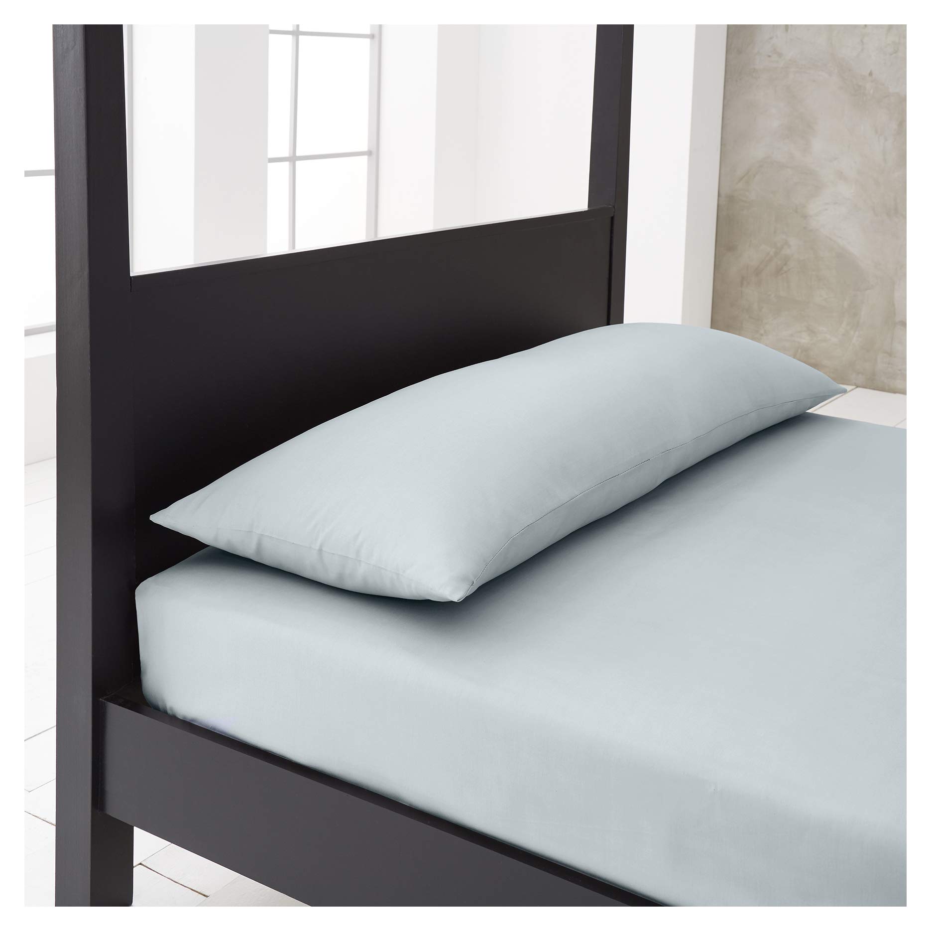 Gaveno Cavailia Super Soft Plain Dyed Diamond Bolster Pillow Cases [ Super King - Sky Blue ]